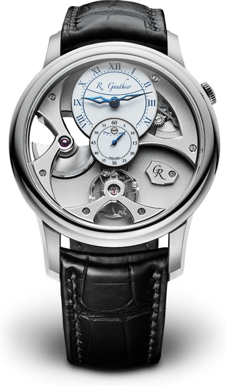 Romain Gauthier,Heritage 39.50毫米,39.50毫米,铂金,银色,白色,自动上弦,80小时,自制机芯,MON00300