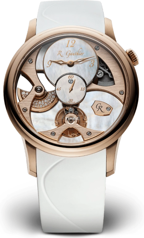 Romain Gauthier,Heritage 39.50毫米,39.50毫米,红金,玫瑰金色,白色,自动上弦,80小时,自制机芯,MON00335
