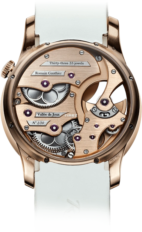 Romain Gauthier,Heritage 39.50毫米,39.50毫米,红金,玫瑰金色,白色,自动上弦,80小时,自制机芯,MON00335