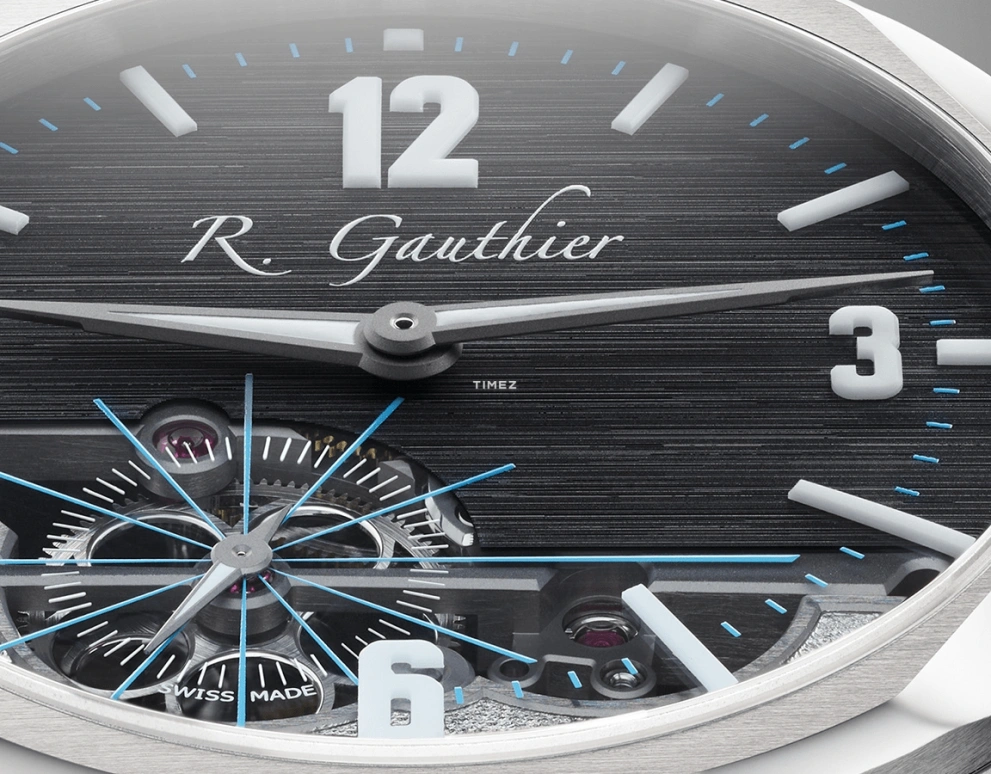 Romain Gauthier,Freedom 41x47.80毫米,41x47.80毫米,钛,黑色,银色,手动上弦,60小时,自制机芯,MON00584