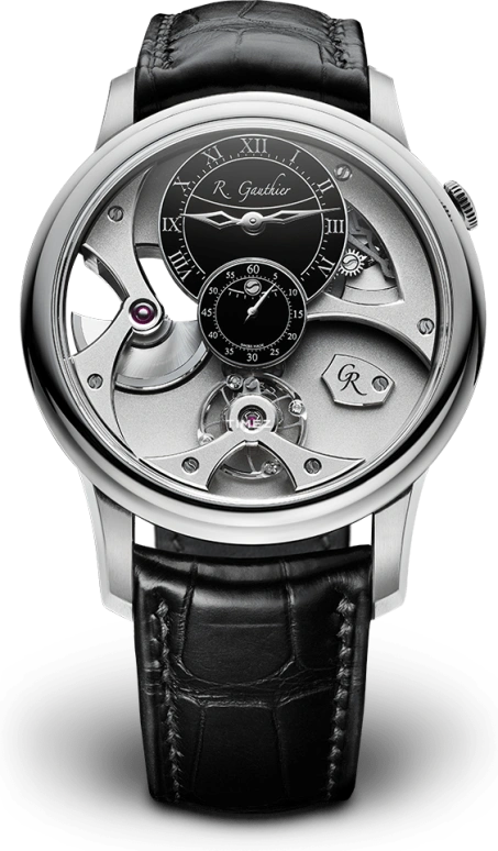 Romain Gauthier,Heritage 39.50毫米,39.50毫米,铂金,黑色,银色,自动上弦,80小时,自制机芯,MON00310