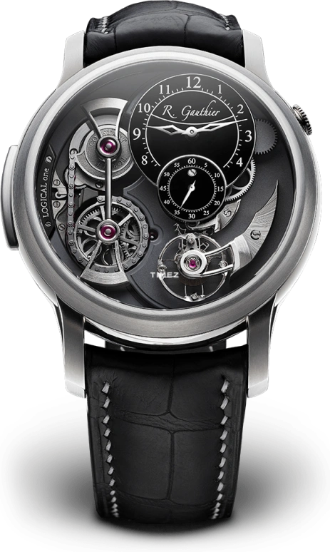Romain Gauthier,Logical One 43毫米,43毫米,钛,黑色,灰色,手动上弦,动力储存指示,46小时,MON00147