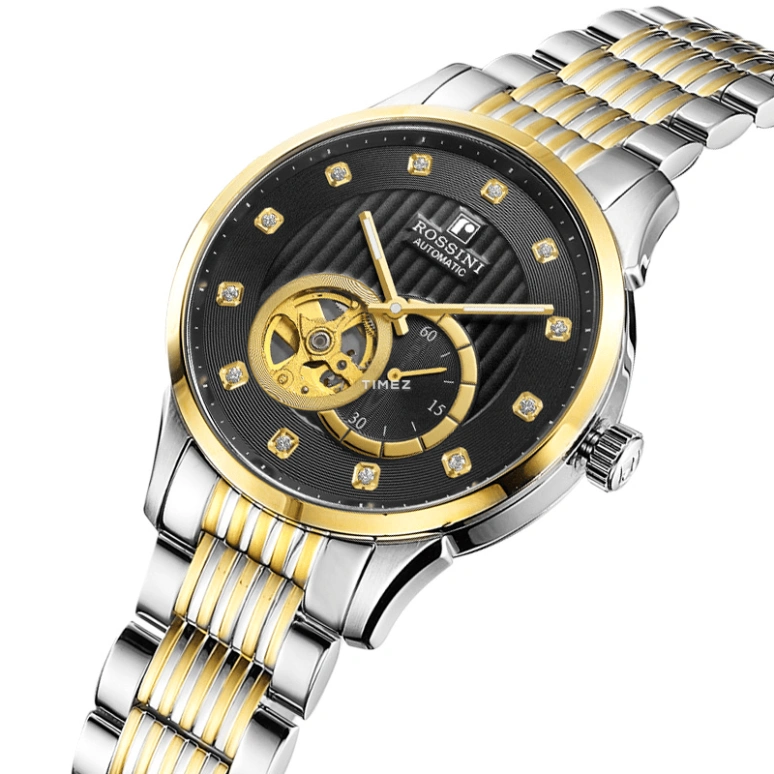 Rossini,Binary Star 41mm,41mm,Stainless Steel,Black,Automatic,Sapphire,Crystal Glass,Round,6485T04B