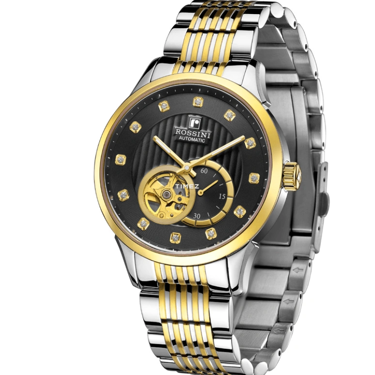 Rossini,Binary Star 41mm,41mm,Stainless Steel,Black,Automatic,Sapphire,Crystal Glass,Round,6485T04B