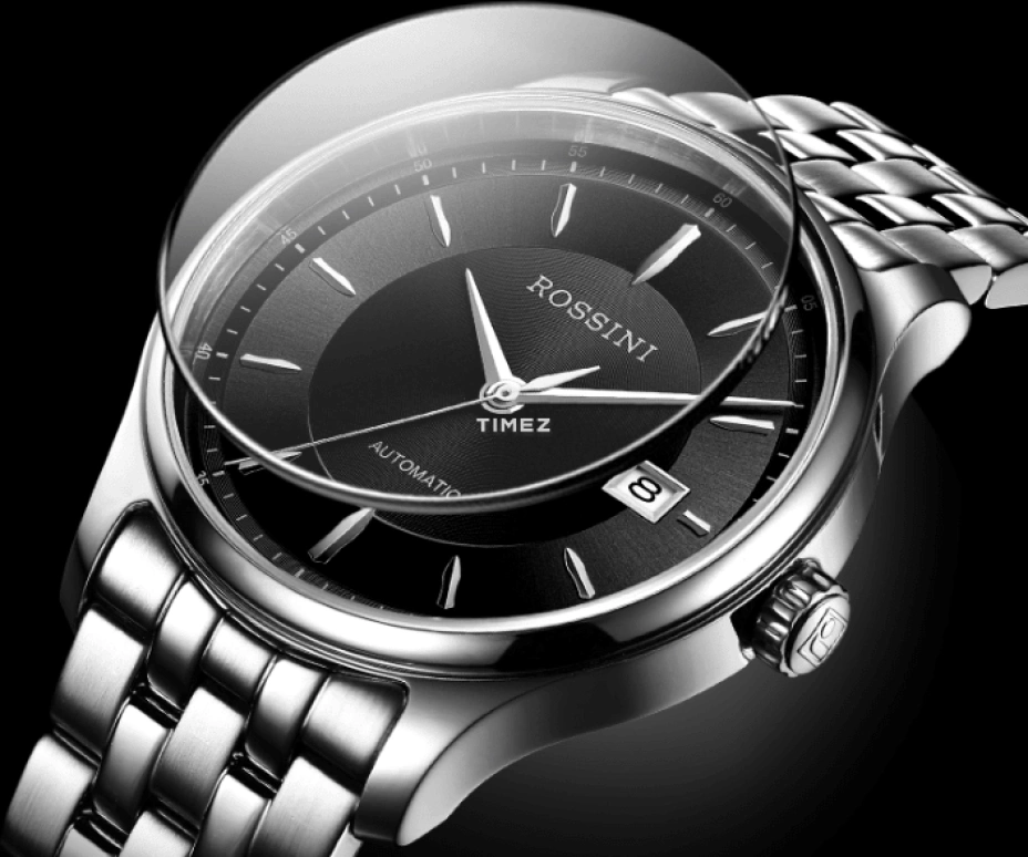 Rossini,Classic 41mm,41mm,Stainless Steel,Stainless Steel,Black,Automatic,Day,Sapphire,518865W04B