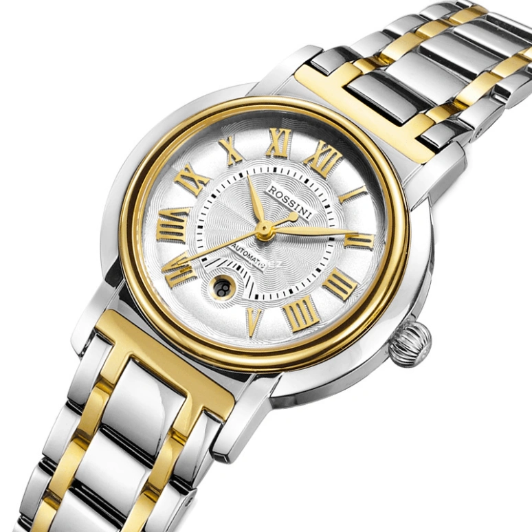 Rossini,Smriti 32mm,32mm,Stainless Steel,White,Automatic,Day,Sapphire,Crystal Glass,5566T01A