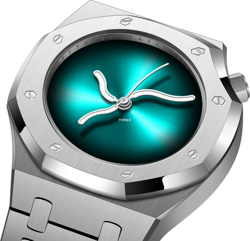 Safrezo,曲线橡树 38x39.60毫米,38x39.60毫米,不锈钢,绿色,自动上弦,蓝宝石,其他,CO,CO-B01-S