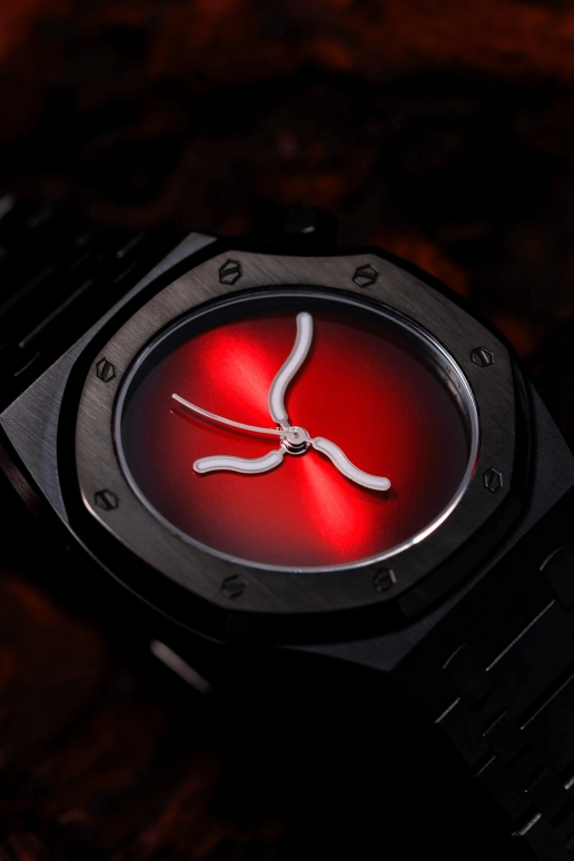 Safrezo,曲线橡树 38x39.60毫米,38x39.60毫米,不锈钢,黑色,红色,自动上弦,蓝宝石,其他,CO,CO-B02-B