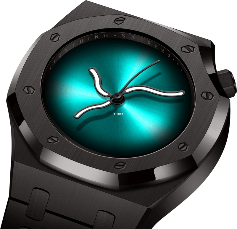 Safrezo,曲线橡树 38x39.60毫米,38x39.60毫米,不锈钢,绿色,自动上弦,蓝宝石,其他,CO,CO-B01-B