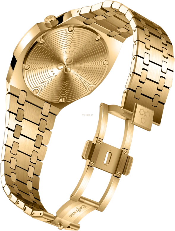 Safrezo,曲线橡树 38x39.60毫米,38x39.60毫米,不锈钢,黄金色,自动上弦,蓝宝石,其他,CO,CO-A03-G