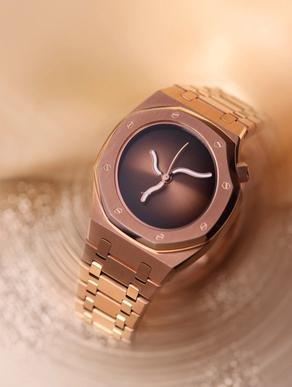 Safrezo,曲线橡树 38x39.60毫米,38x39.60毫米,不锈钢,棕色,自动上弦,蓝宝石,其他,CO,CO-B03-R