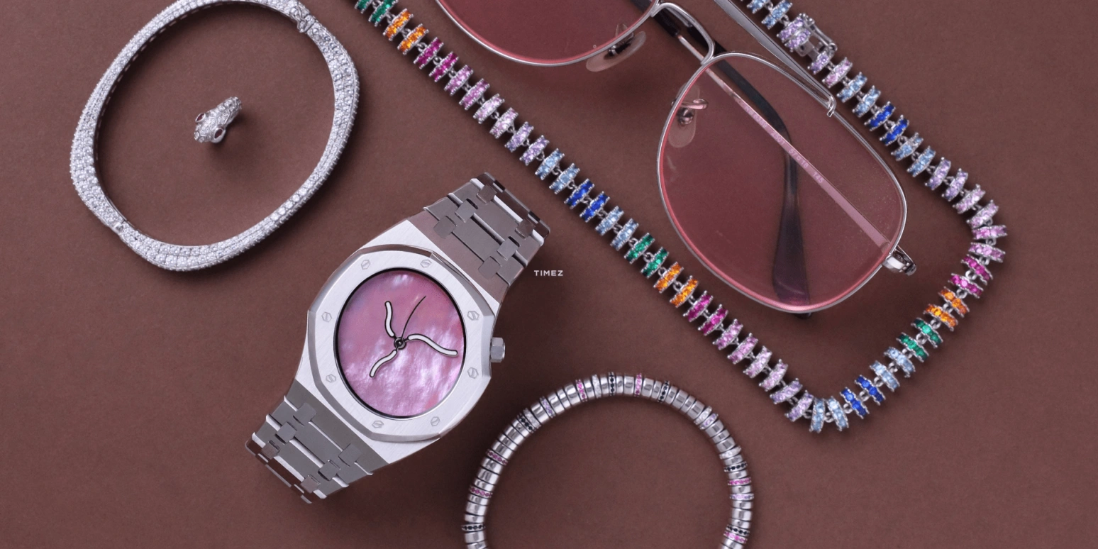 Safrezo,曲线橡树 38x39.60毫米,38x39.60毫米,不锈钢,粉色,自动上弦,蓝宝石,其他,CO,CO-C01-S