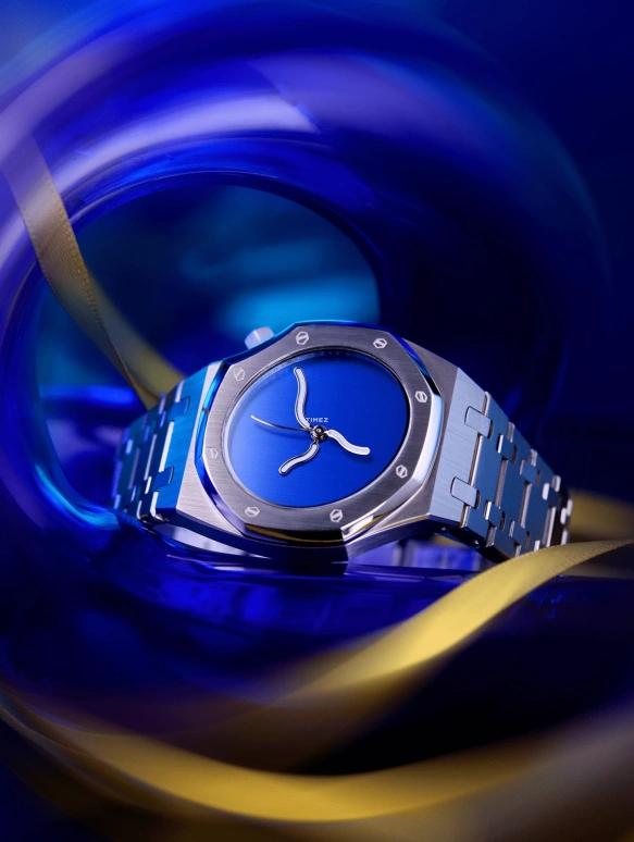 Safrezo,曲线橡树 38x39.60毫米,38x39.60毫米,不锈钢,蓝色,自动上弦,蓝宝石,其他,CO,CO-A02-S