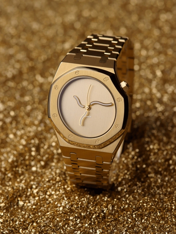 Safrezo,曲线橡树 38x39.60毫米,38x39.60毫米,不锈钢,黄金色,自动上弦,蓝宝石,其他,CO,CO-A03-G