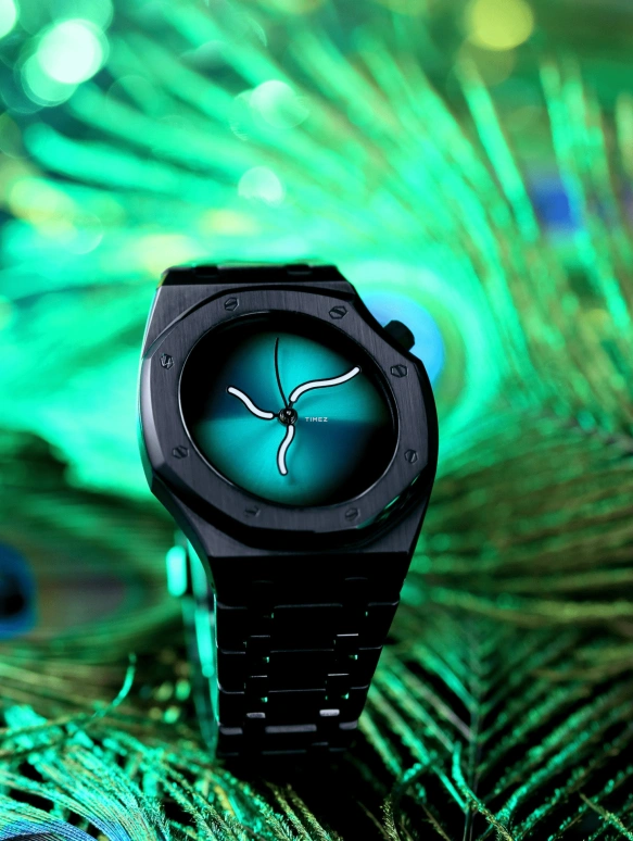 Safrezo,曲线橡树 38x39.60毫米,38x39.60毫米,不锈钢,绿色,自动上弦,蓝宝石,其他,CO,CO-B01-B