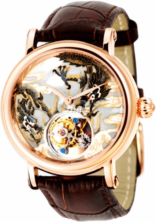 Sea-Gull,Collector 23mm,23mm,Rose Gold,Green,Multi-Color,Handwound,Tourbillon,Sapphire,Crystal Glass,D618,D618.866