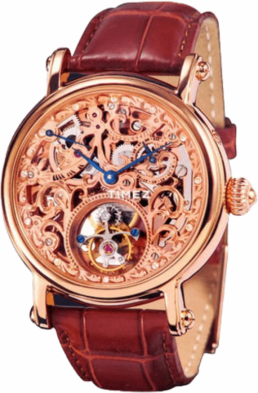 Sea-Gull,Tourbillon 40mm,40mm,Rose Gold,Skeleton,Rose Gold,Handwound,Sapphire,Crystal Glass,Round,ST8001GK