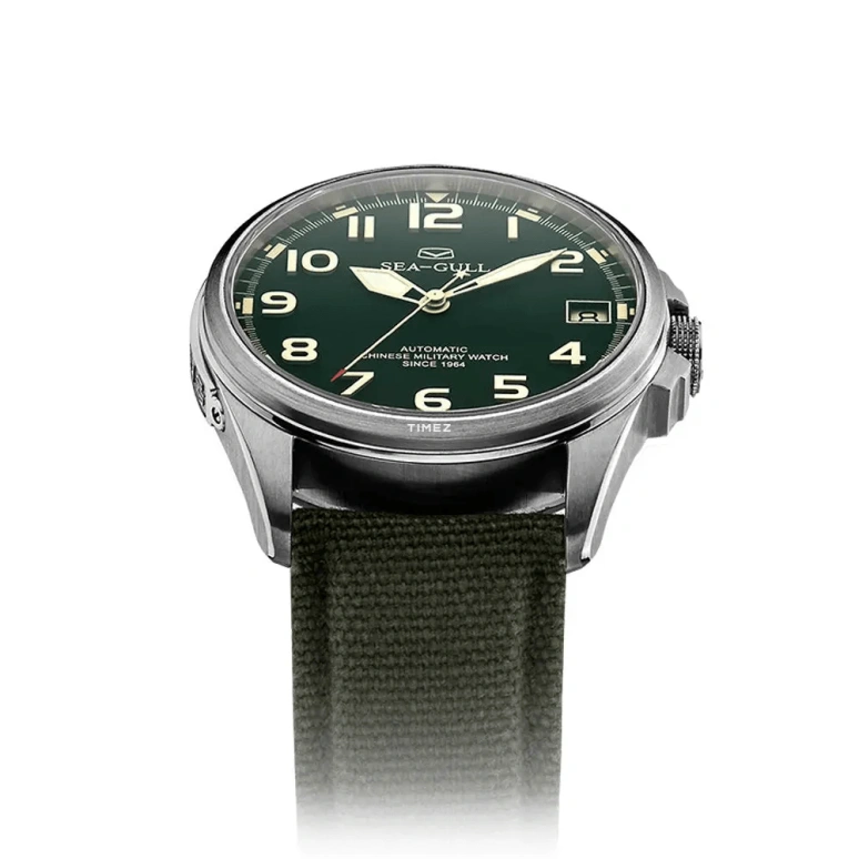 Sea-Gull,Other 43mm,43mm,Stainless Steel,Green,Automatic,Day,Sapphire,Crystal Glass,D813,D813.581