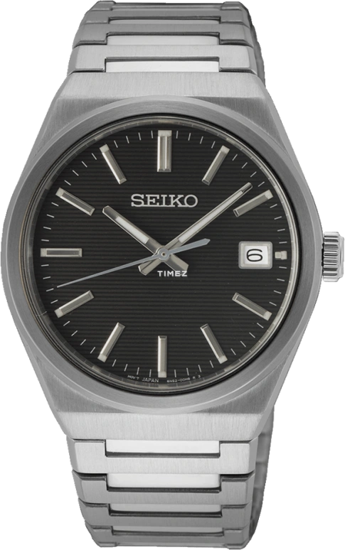 Seiko,men 38.90mm,38.90mm,Stainless Steel,Black,Quartz,Day,Anti-magnetic,SUR557