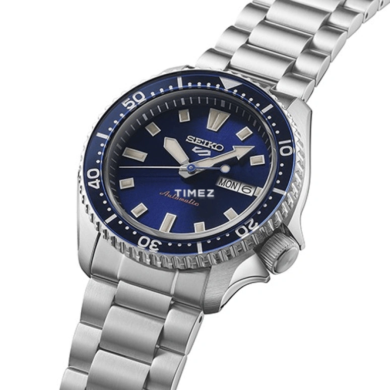 Seiko,5 Sports 42.50mm,42.50mm,Stainless Steel,Blue,Automatic,Date,Day,Anti-magnetic,SBSA303
