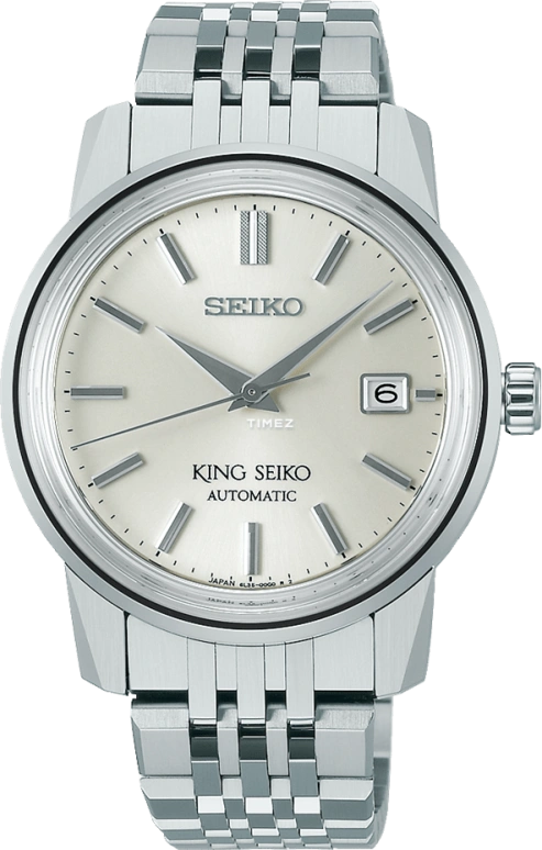 精工,精工王 38.60毫米,38.60毫米,不锈钢,银白色,自动上弦,日历,自制机芯,SJE089J1