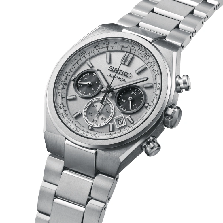 Seiko,Astron 41.30mm,41.30mm,Titanium,Silver,Black,Quartz,Chronograph,Day,World Time,Anti-magnetic,In-house Caliber,Sapphire,SBXY095