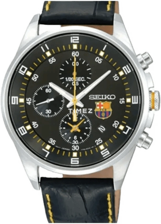 精工,Chronograph 43毫米,43毫米,不锈钢,黑色,石英,计时,日历,SNDD25J1