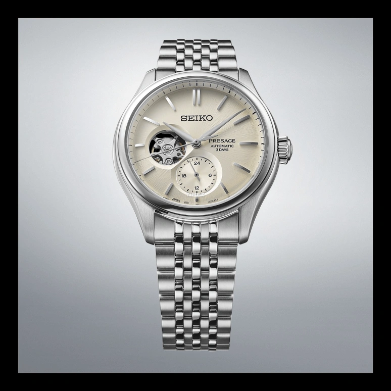 Seiko,Presage 40.20mm,40.20mm,Stainless Steel,Cream,Automatic,72hours,In-house Caliber,SARJ007