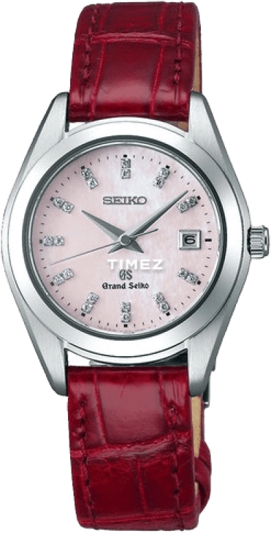 冠蓝狮,Grand Seiko 29毫米,29毫米,不锈钢,粉色,石英,日历,自制机芯,STGF095