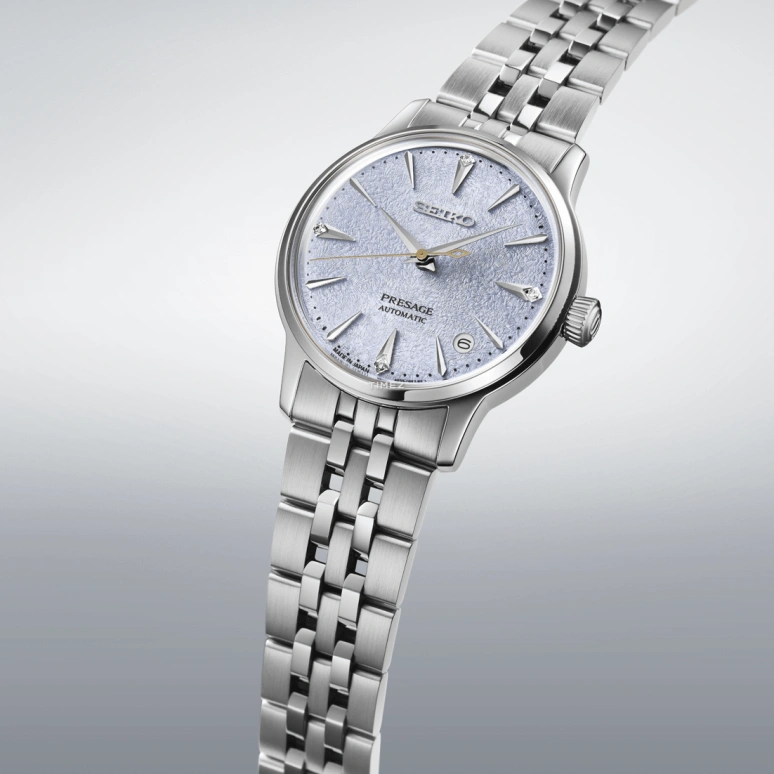 Seiko,Presage 34x40.40mm,34x40.40mm,Stainless Steel,Ice Blue,Automatic,Day,Anti-magnetic,SRRY049