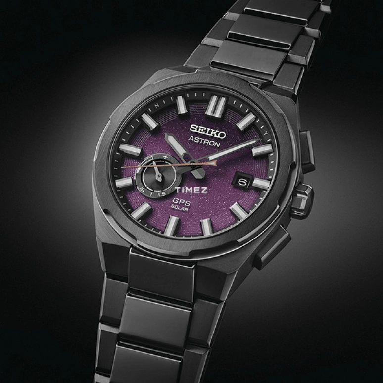精工,Astron 42毫米,42毫米,钛,紫色,石英,万年历,日历,动力储存指示,GPS,自制机芯,蓝宝石,水晶玻璃,SSJ029J1
