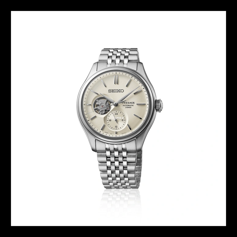 Seiko,Presage 40.20mm,40.20mm,Stainless Steel,Cream,Automatic,72hours,In-house Caliber,SARJ007