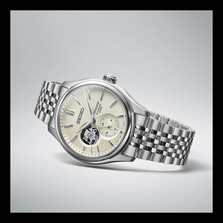 Seiko,Presage 40.20mm,40.20mm,Stainless Steel,Cream,Automatic,72hours,In-house Caliber,SARJ007