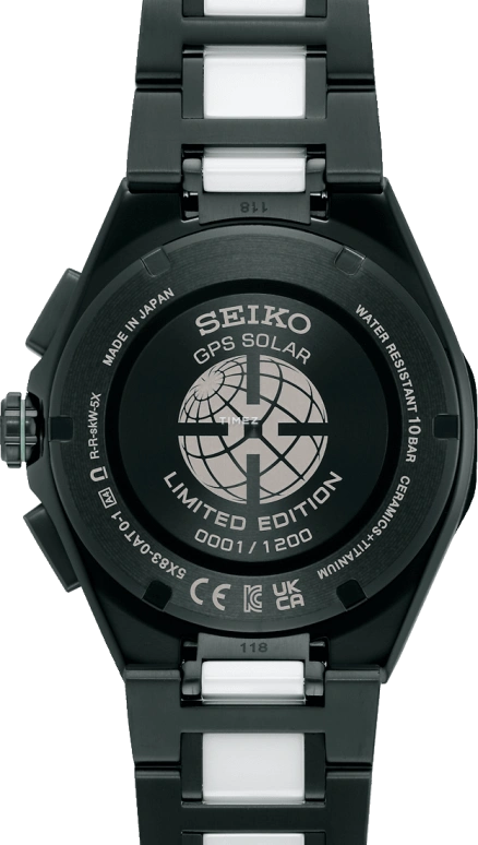 精工,Astron 43.40毫米,43.40毫米,钛,铝合金,陶瓷,黑色,石英,计时,万年历,星期历,日历,自制机芯,蓝宝石,水晶玻璃,SBXC185