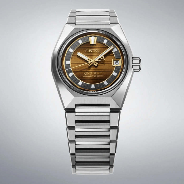 Seiko,King Seiko 41mm,41mm,Stainless Steel,Brown,Handwound,Day,Anti-magnetic,SDKV007