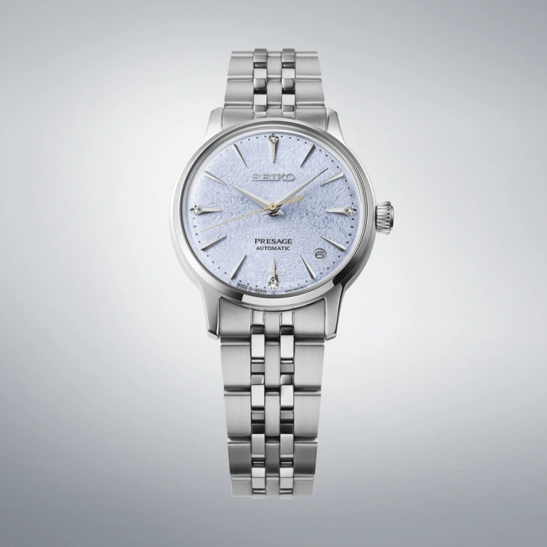 Seiko,Presage 34x40.40mm,34x40.40mm,Stainless Steel,Ice Blue,Automatic,Day,Anti-magnetic,SRRY049