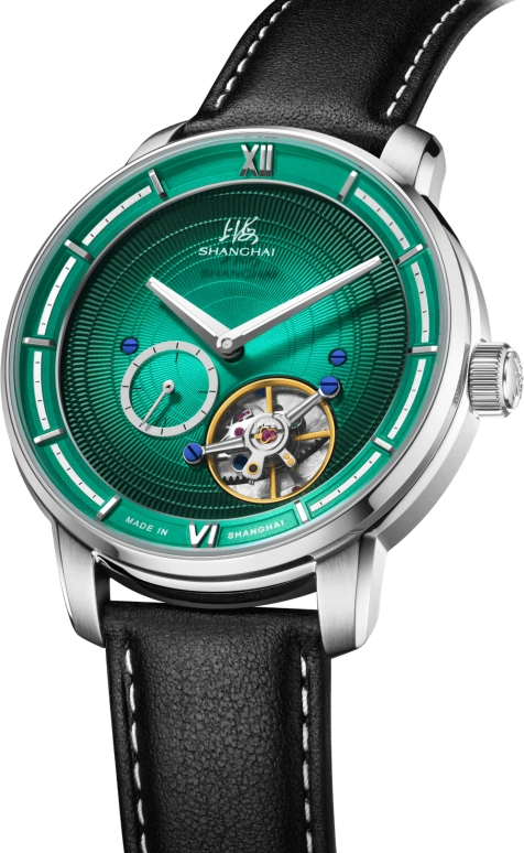 上海,THE BUND 43毫米,43毫米,精钢,绿色,渐变色,手动上弦,卡罗素,62小时,S2020,S2020.5040.031.08