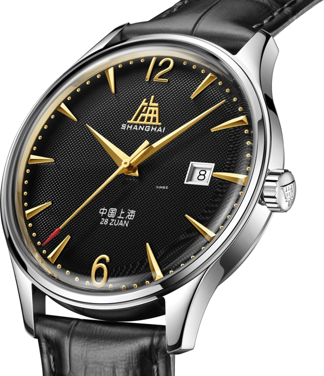 上海,致敬 39毫米,39毫米,精钢,黑色,自动上弦,日历,42小时,S5000,S5000.1802.011.01