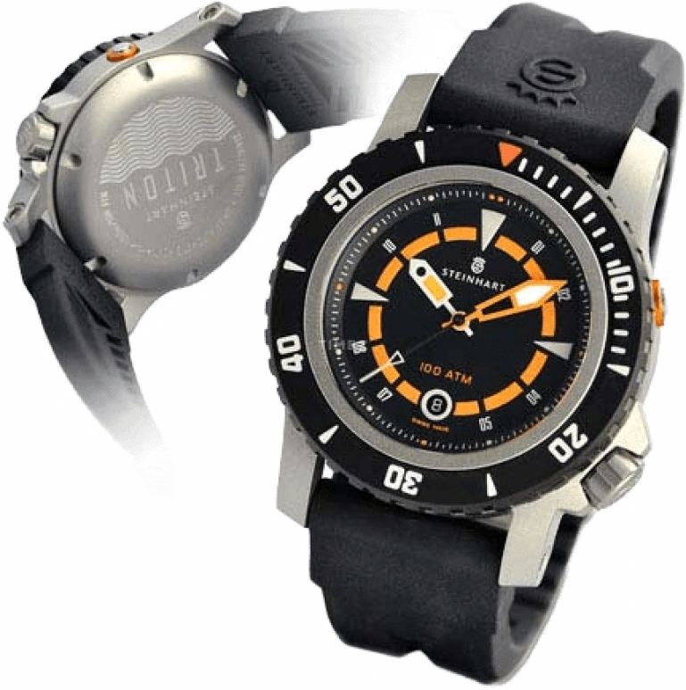 Steinhart,潜水员 45毫米,45毫米,不锈钢,黑色,自动上弦,星期历,42小时,T0209