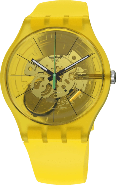 Swatch,Originals 41x47.40mm,41x47.40mm,Plastic,Yellow,SUOJ108