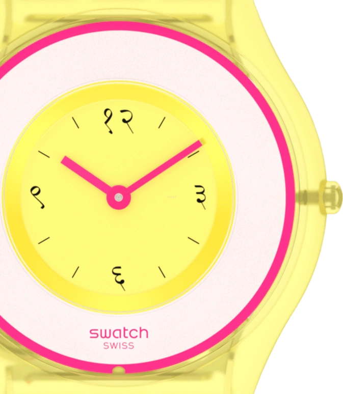 Swatch,Special Edition ,Bioceramic,Yellow,Transparent,SS08Z101