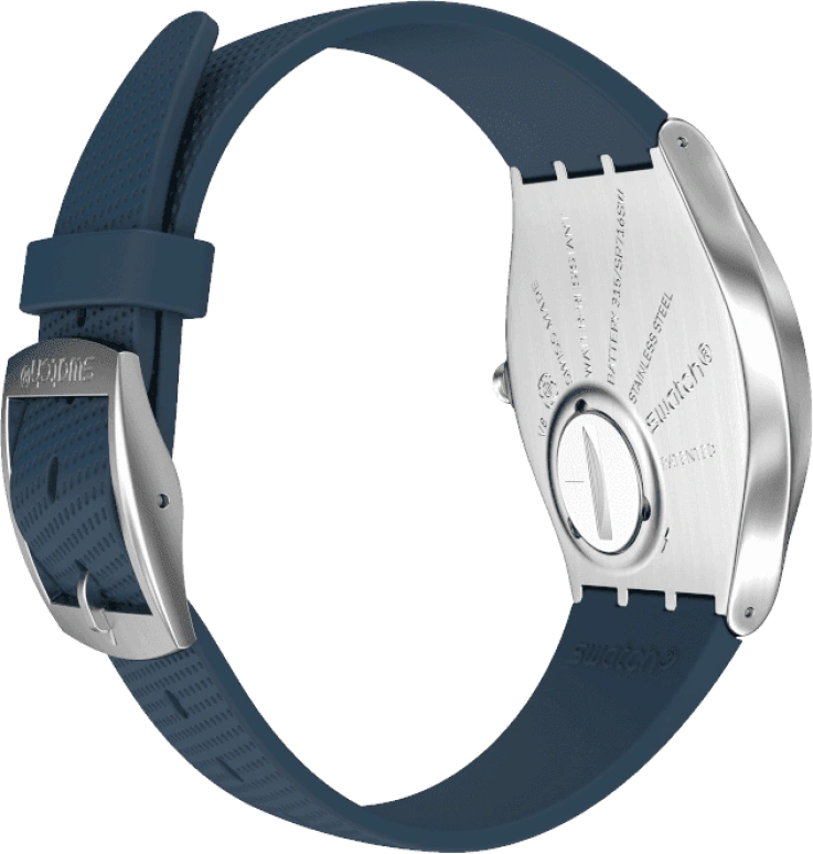 Swatch,SKIN 42mm,42mm,Stainless Steel,Blue,Quartz,Round,Silver,SS07S102
