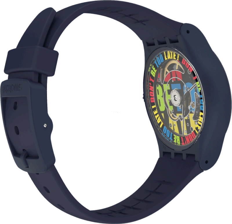 Swatch,Originals 42mm,42mm,Bioceramic,Blue,Quartz,Sapphire,Crystal Glass,Round,SO30N400