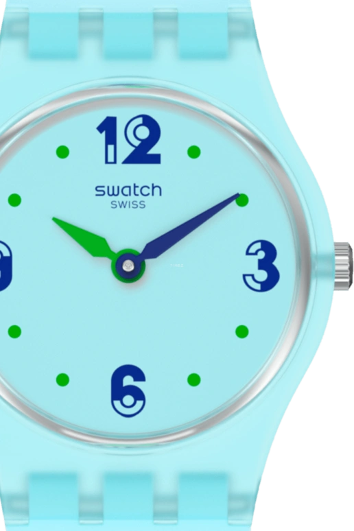 Swatch,IRONY 25mm,25mm,Plastic,Blue,Open,LN157