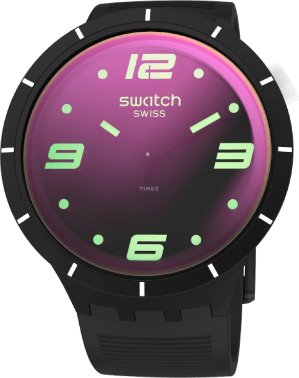 Swatch,THE BOLD 47mm,47mm,Plastic,Gradient,Purple,Sapphire,Crystal Glass,SO27B119