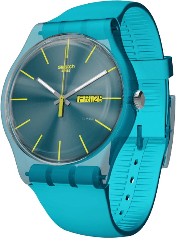 Swatch,Originals 41mm,41mm,Plastic,Blue,SUOL700