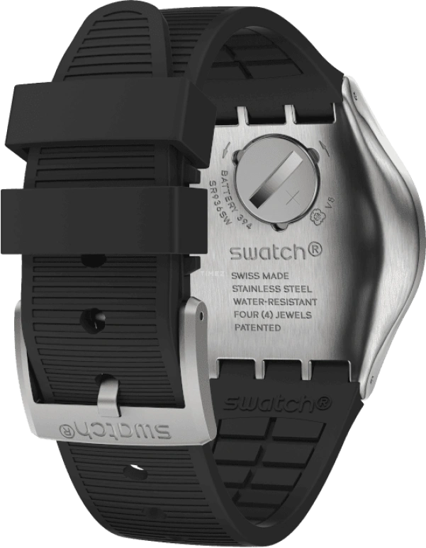 Swatch,IRONY 43mm,43mm,Stainless Steel,Black,Silver,YVS486