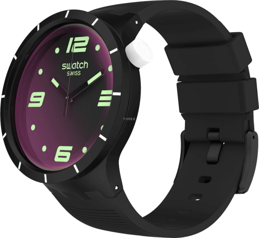 Swatch,THE BOLD 47mm,47mm,Plastic,Gradient,Purple,Sapphire,Crystal Glass,SO27B119