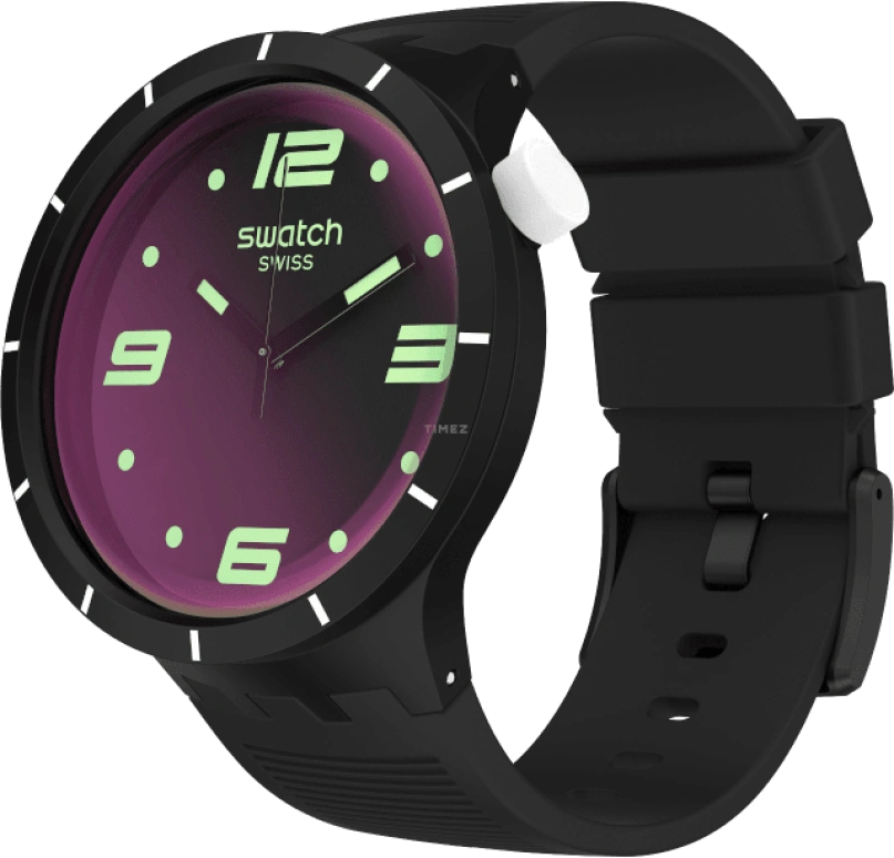 Swatch,THE BOLD 47mm,47mm,Plastic,Gradient,Purple,Sapphire,Crystal Glass,SO27B119