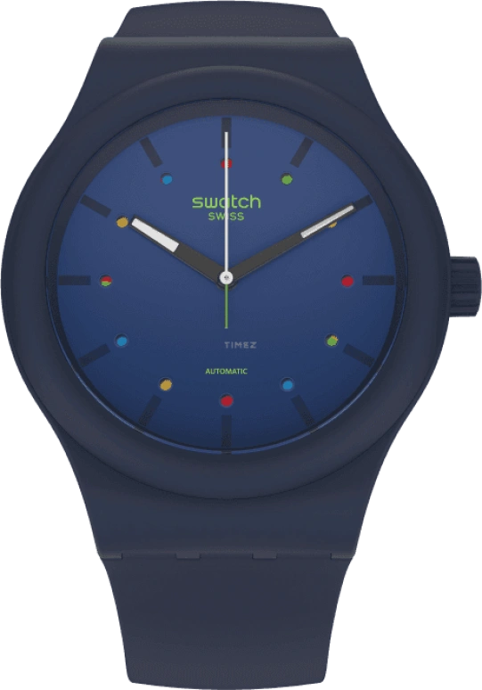 Swatch,Originals 42mm,42mm,Bioceramic,Blue,Quartz,Sapphire,Crystal Glass,Round,SO30N400